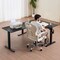 L-Shaped Electric Height Adjustable Gaming Desk with Power Outlets